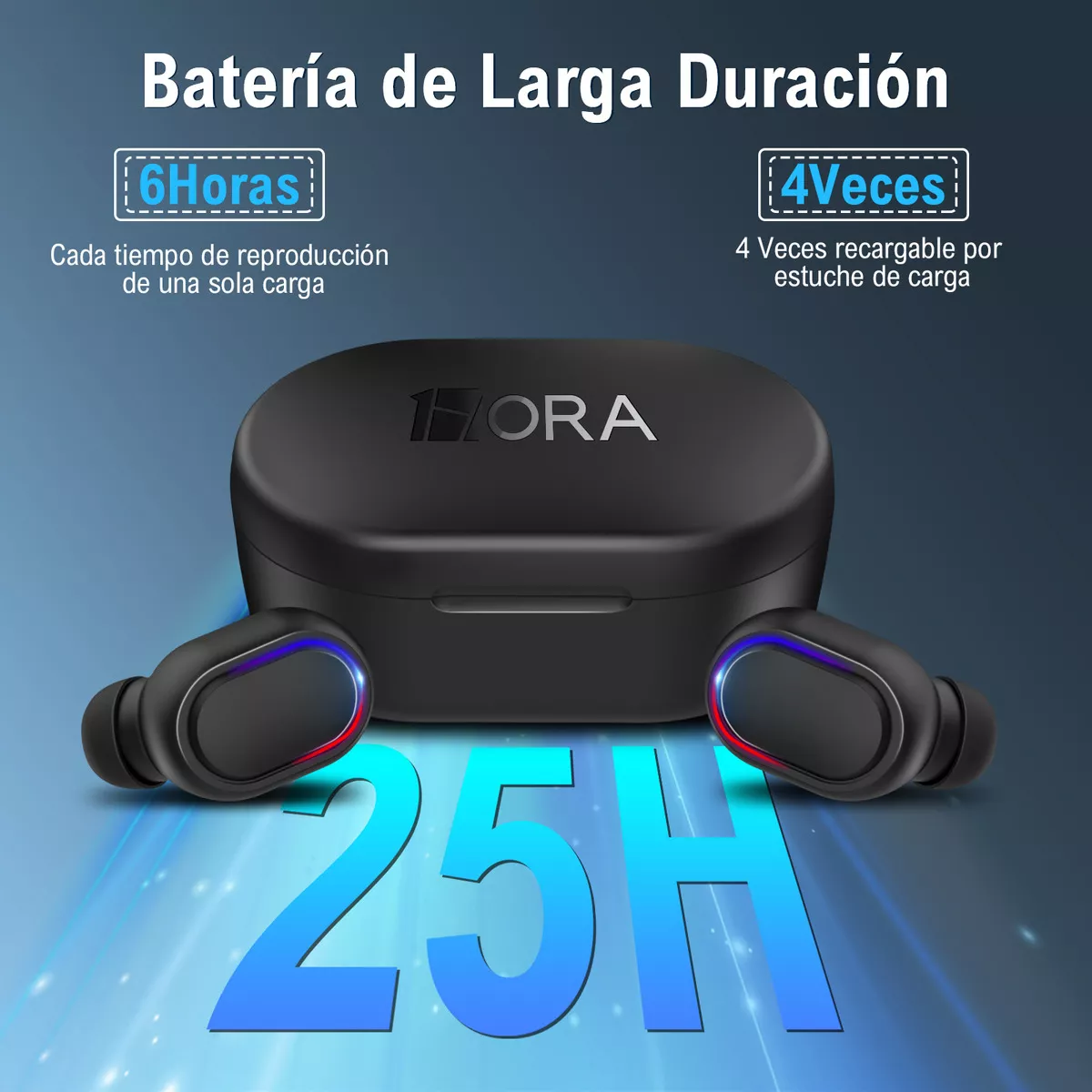 AUDIFONOS BLUETOOTH CON ESTUCHE CARGADOR