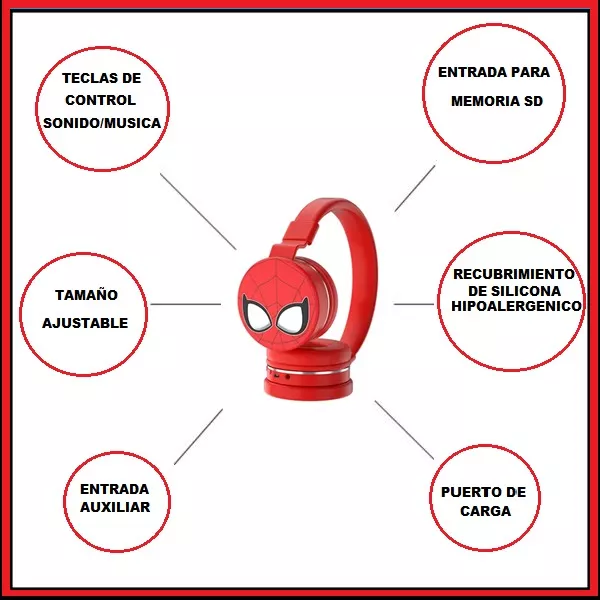 AUDIFONOS BLUETOOTH SPIDERMAN