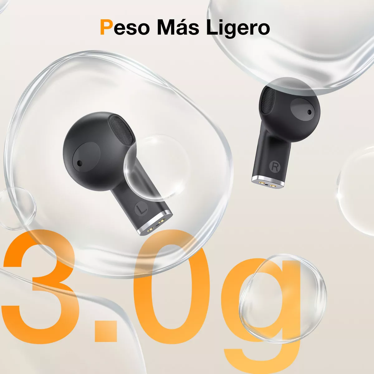 AUDIFONOS BLUETOOTH ESTUCHE TRANSPARENTE