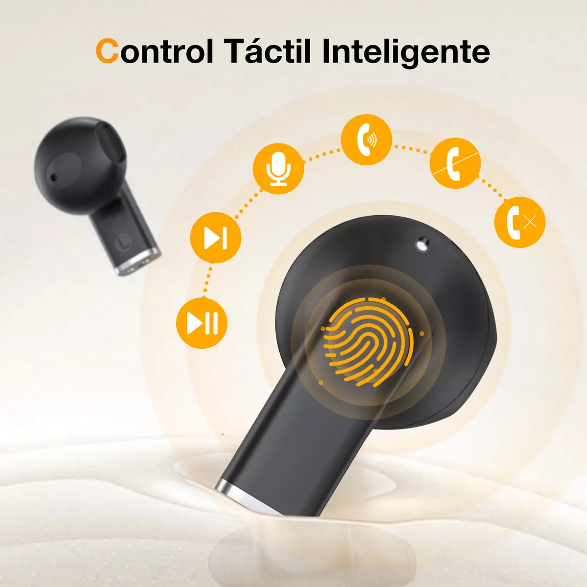 AUDIFONOS BLUETOOTH ESTUCHE TRANSPARENTE