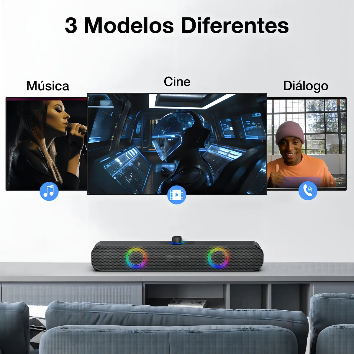 BOCINA BLUETOOTH RGB TIPO BARRA