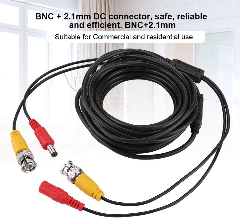 CABLE BNC PARA CAMARAS DE SEGURIDAD 18 METROS - 2.1MM DC