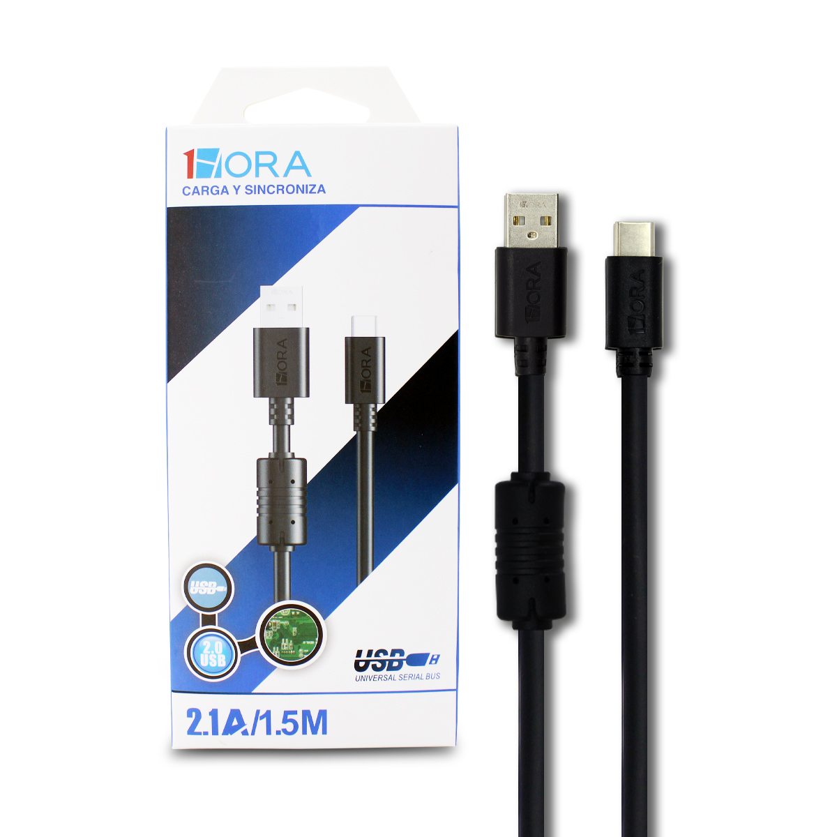 CABLE USB TIPO C USO RUDO 1.5 MTS