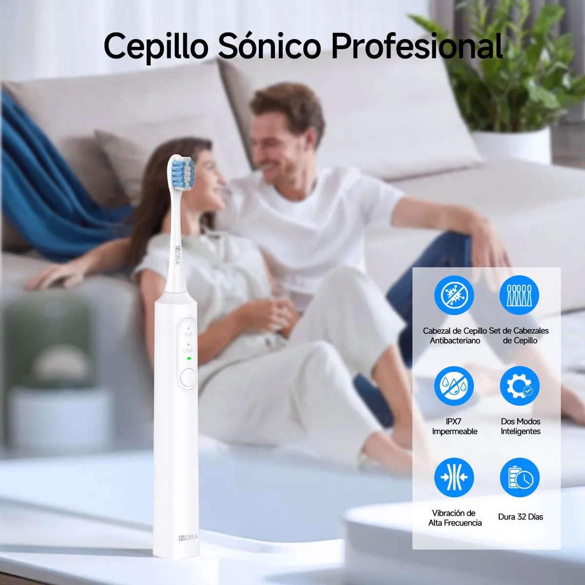 CEPILLO DE DIENTES ELECTRICO RECARGABLE CON 5 CABEZALES