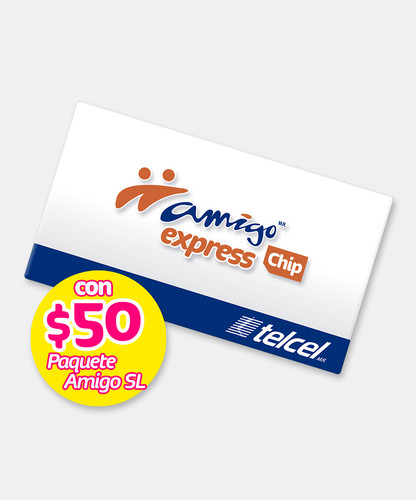 CHIP TELCEL CON $50 SALDO