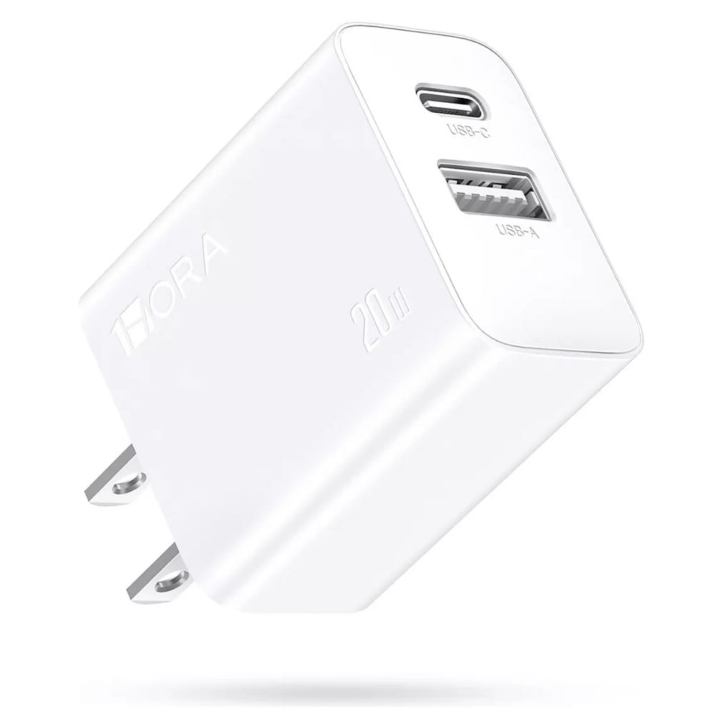 CUBO CARGADOR CON SALIDA DUAL USB + TIPO C 20 WATTS