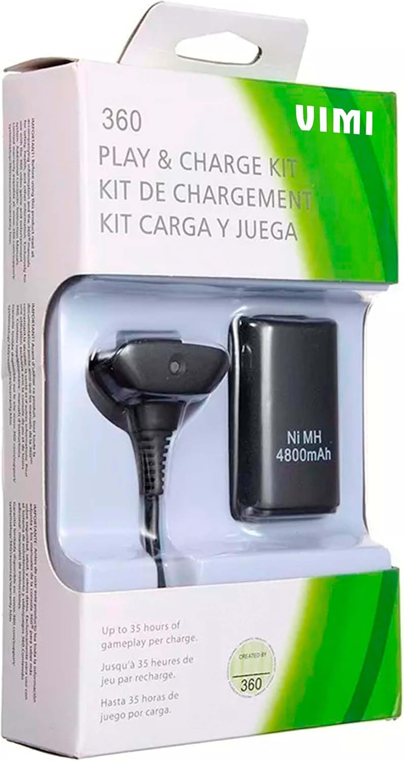 KIT CARGA Y JUEGA PARA CONTROL XBOX 360