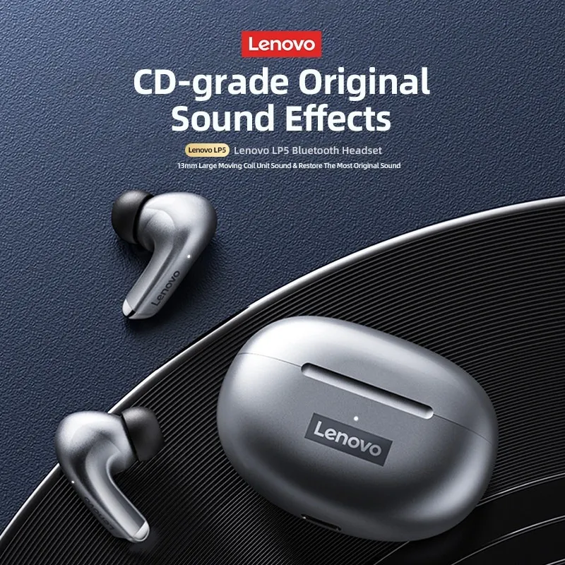 AUDIFONOS BLUETOOTH LENOVO NEGRO LIVEPODS LP5