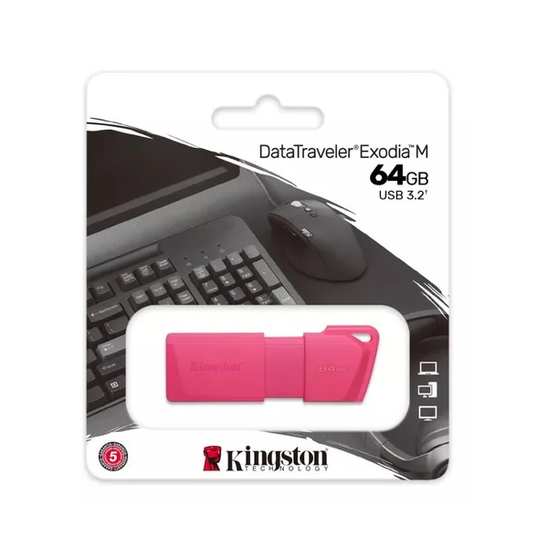 MEMORIA USB 64GB DATA TRAVELER EXODIA M ROSA