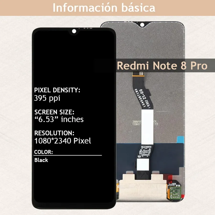 PANTALLA LCD FOR XIAOMI REDMI NOTE 8 PRO M1906G7G M1906G7I