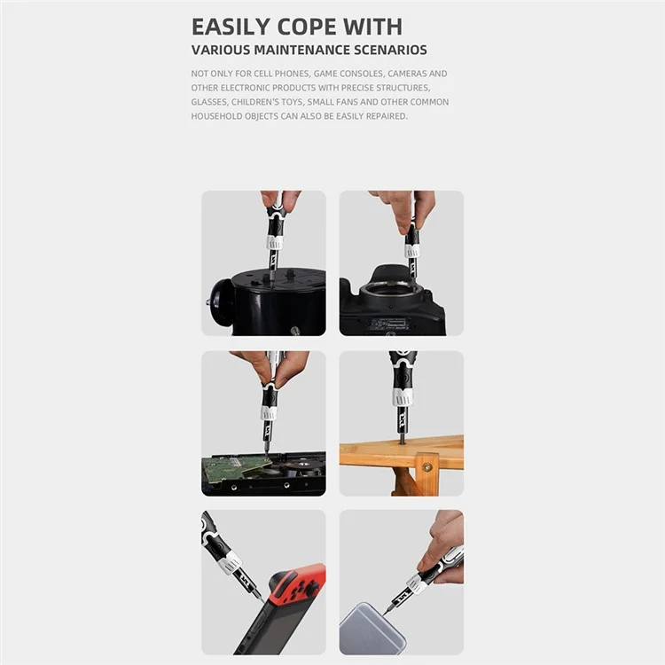 KIT DE DESARMADOR CON PUNTAS JAKEMY JM-8189 32 PUNTAS