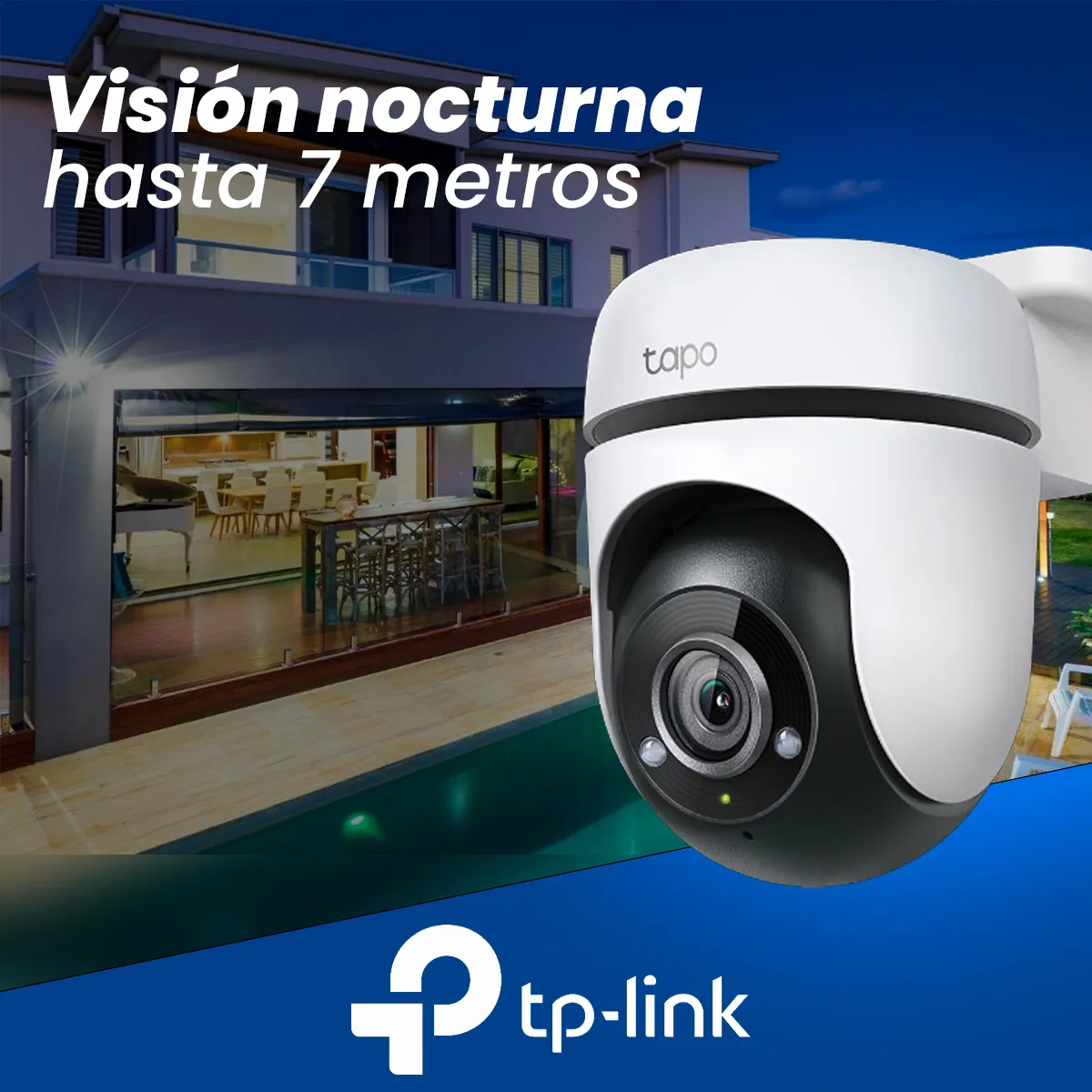 CÁMARA DE SEGURIDAD PARA INTERIORES/EXTERIORES TAPO TPLINK  