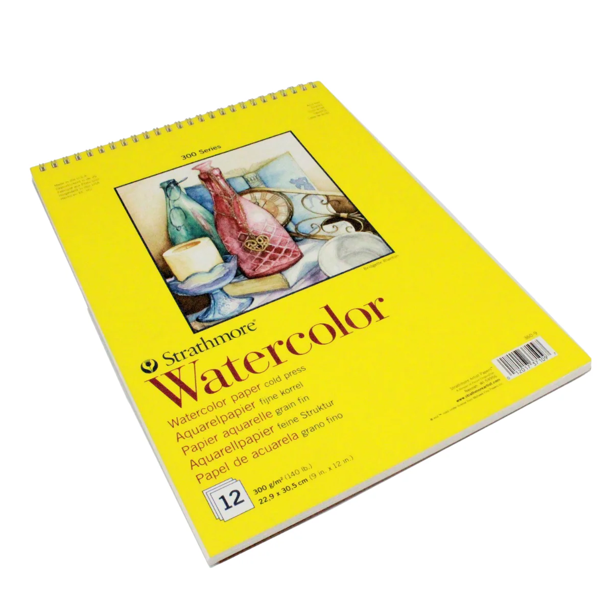 BLOCK CUADERNO DIBUJO STRATHMORE ACUARELA SERIE 300 12 HOJAS