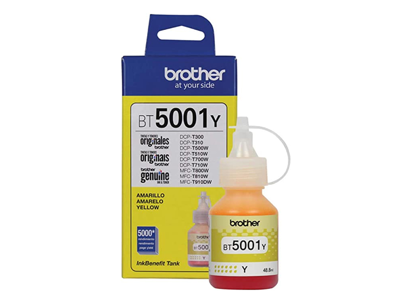BOTE DE TINTA BROTHER BT5001Y AMARILLO 48.8ML ORIGINAL