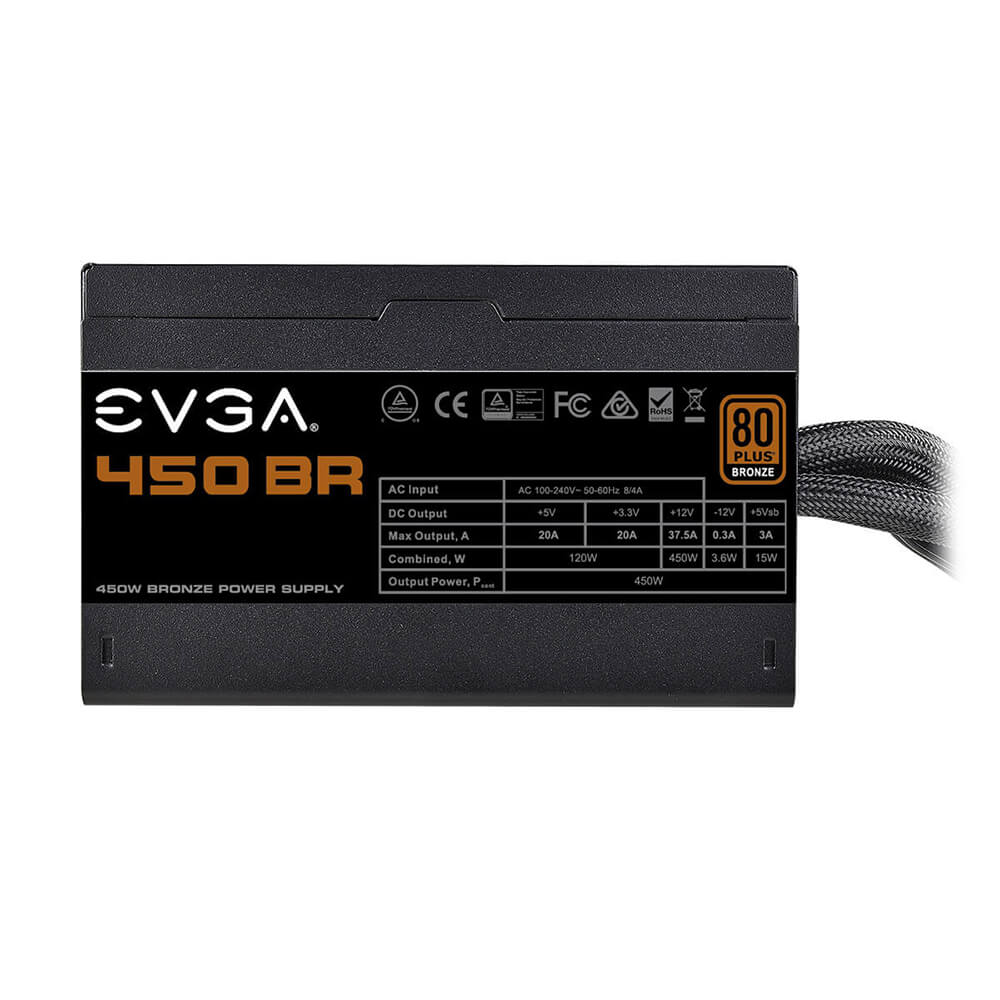 FUENTE DE PODER EVGA 450 WATTS 450BV 80 PLUS BRONZE