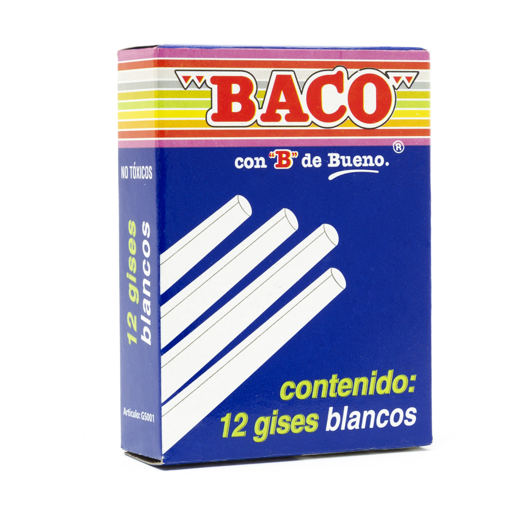 CAJA DE GISES BLANCOS CON 12
