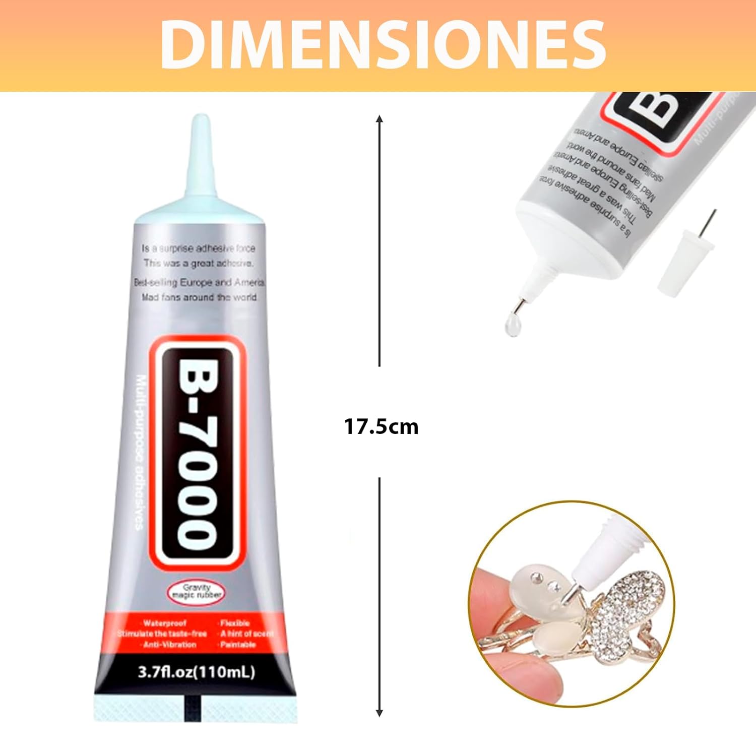 PEGAMENTO SILICONA TRANSPARENTE FRIA ALTA ADHERENCIA DE SECADO RAPIDO MULTIUSO CON APLICADOR DE PRECISIÓN