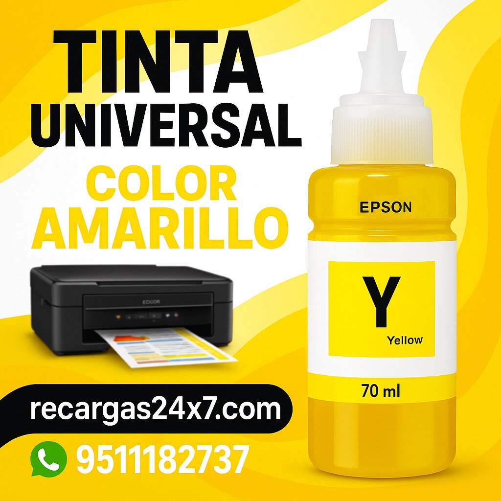 TINTA UNIVERSAL PARA IMPRESORAS EPSON AMARILLA